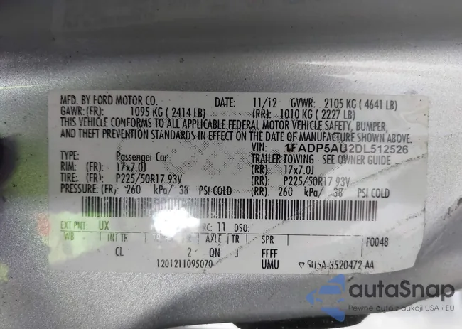 1FADP5AU2DL512526: 42918916