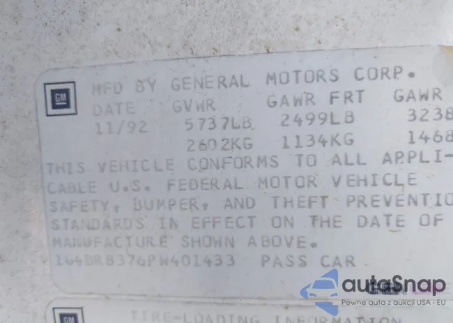 1G4BR8376PW401433: 42918917