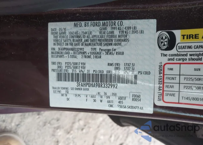 3FAHP0HA9BR332992: 42919158