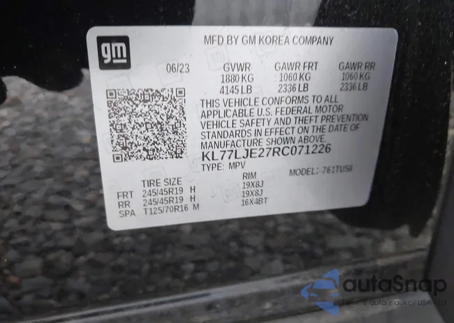 KL77LJE27RC071226: 42918396