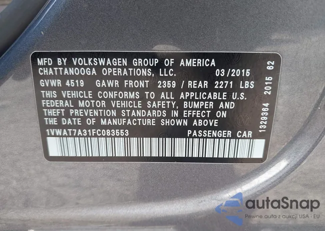 1VWAT7A31FC083553: 42918585