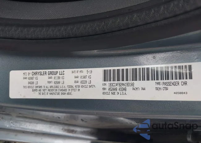 1B3CC4FB2AN193102: 42920273