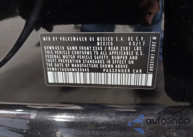 3VW017AU6HM529949: 42919351