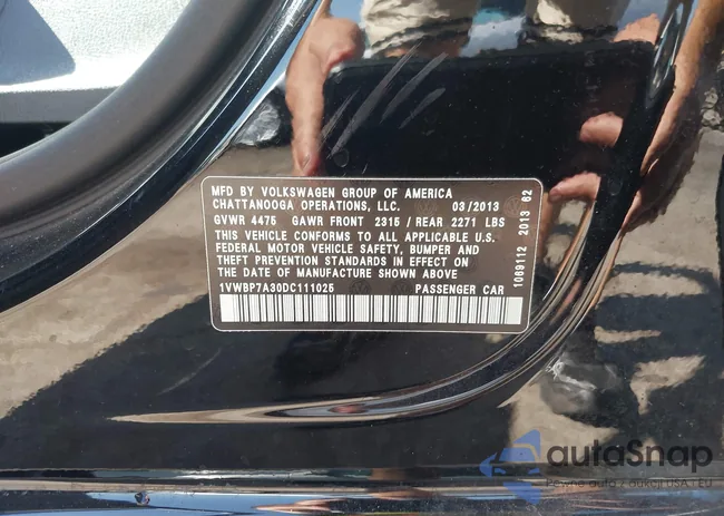 1VWBP7A30DC111025: 42920771