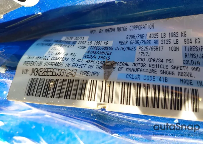 JM3KE2BE6E0331243: 42920907