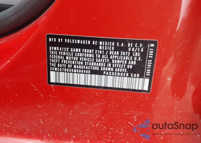 3VWC57BUXKM086468: 42920946