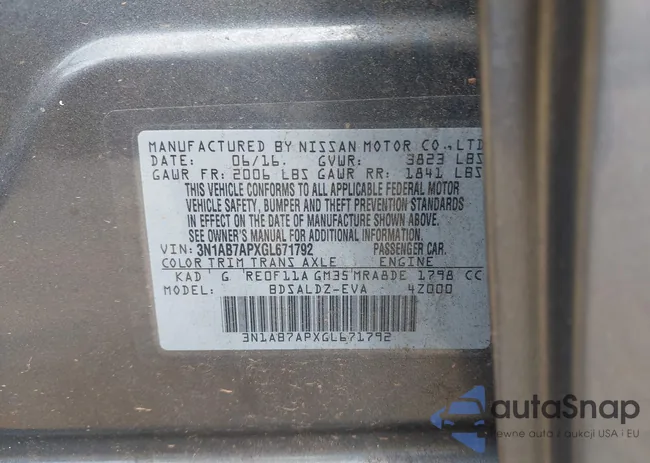 3N1AB7APXGL671792: 42920358