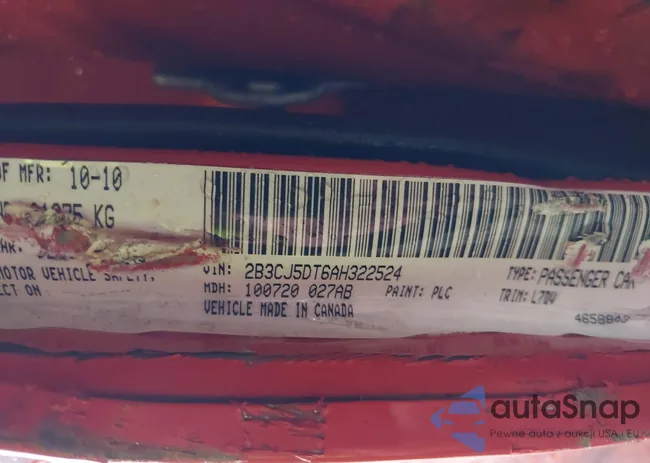 2B3CJ5DT6AH322524: 42920580