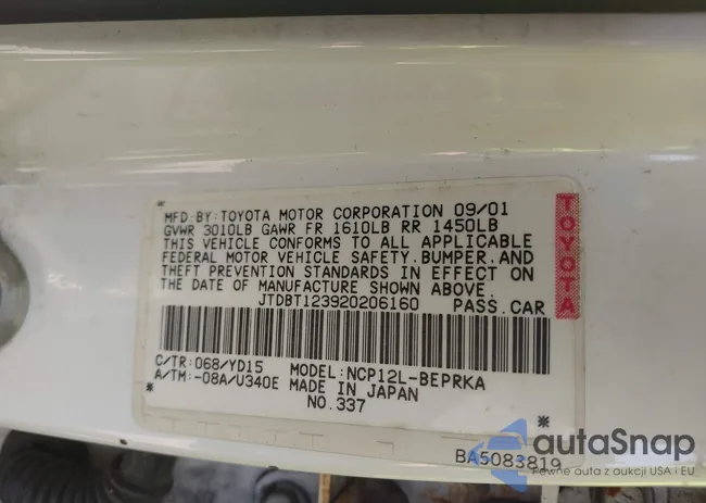 JTDBT123920206160: 42920638