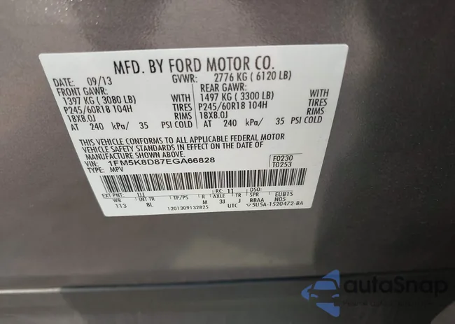 1FM5K8D87EGA66828: 42920668