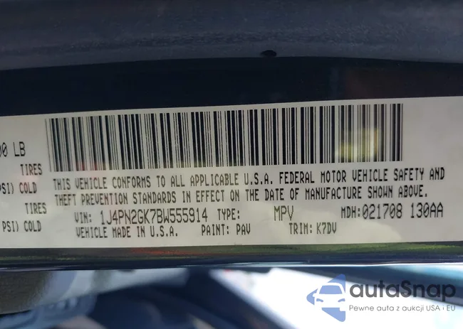 1J4PN2GK7BW555914: 42921724