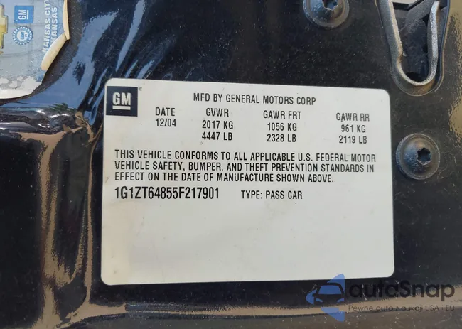 1G1ZT64855F217901: 42922011