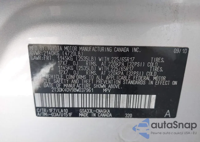 2T3DK4DV9BW037961: 42922092