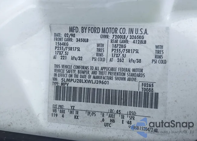 5LMPU28LXWLJ39601: 42922143