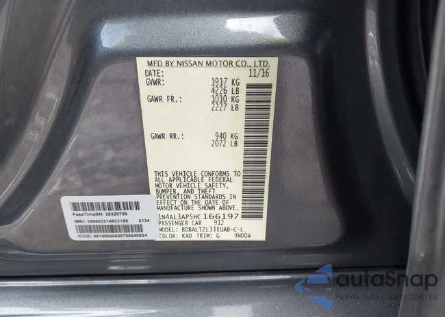 1N4AL3AP5HC166197: 42922183