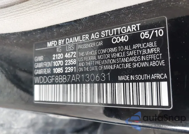 WDDGF8BB7AR130631: 42922237