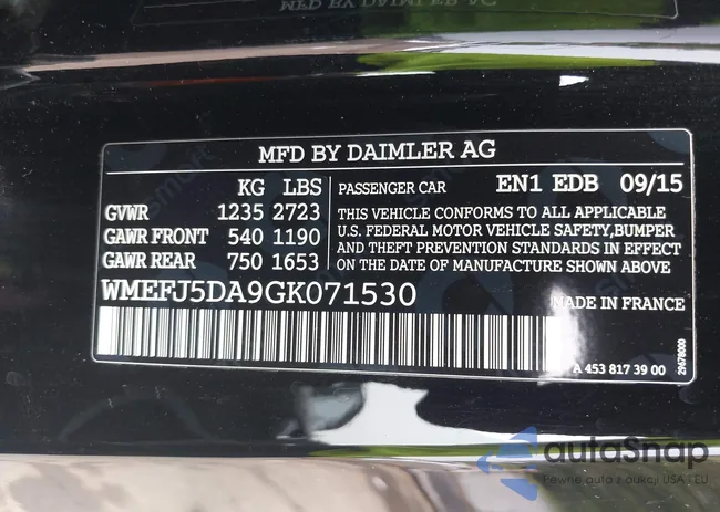 WMEFJ5DA9GK071530: 42921323