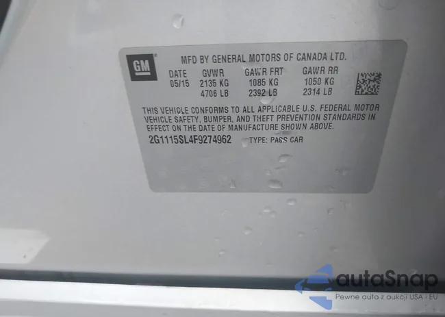 2G1115SL4F9274962: 42921465