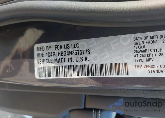 1C4RJHBG4N8575773: 42921530