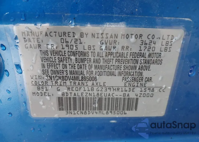 3N1CN8DV4ML895006: 42921564