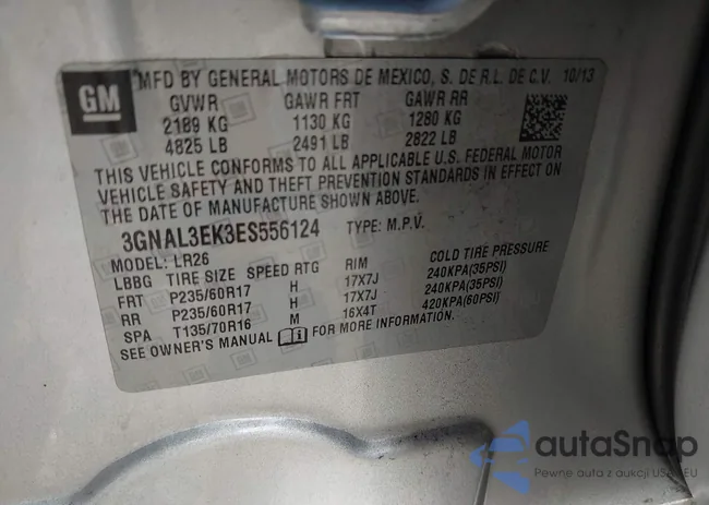 3GNAL3EK3ES556124: 42921607