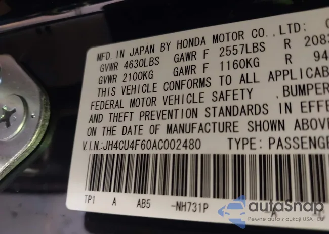 JH4CU4F60AC002480: 42921667