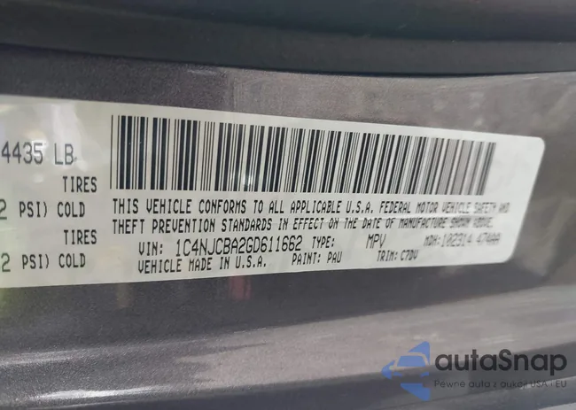 1C4NJCBA2GD611662: 42922903