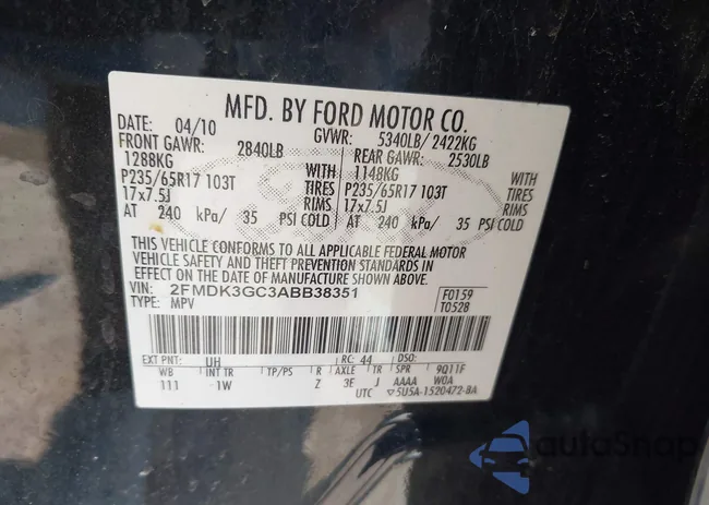 2FMDK3GC3ABB38351: 42922947