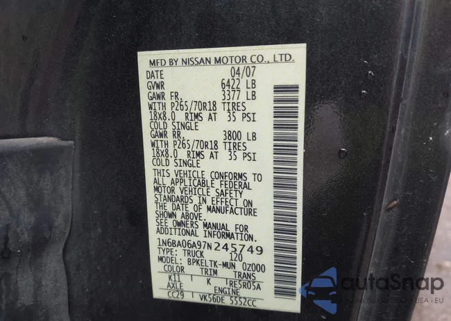 1N6BA06A97N245749: 42922956