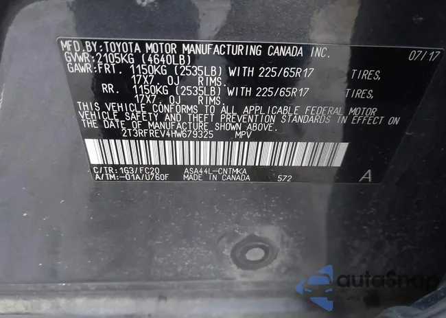 2T3RFREV4HW679325: 42923026