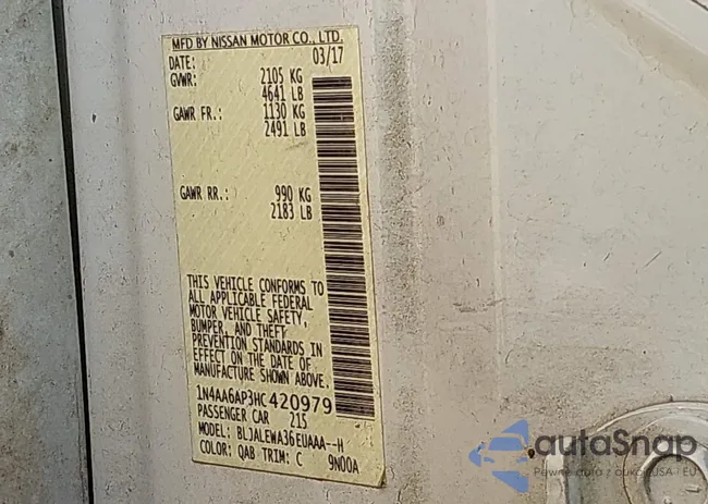 1N4AA6AP3HC420979: 42923145