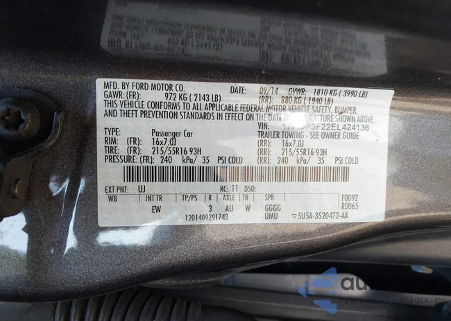 1FADP3F22EL424136: 42922369