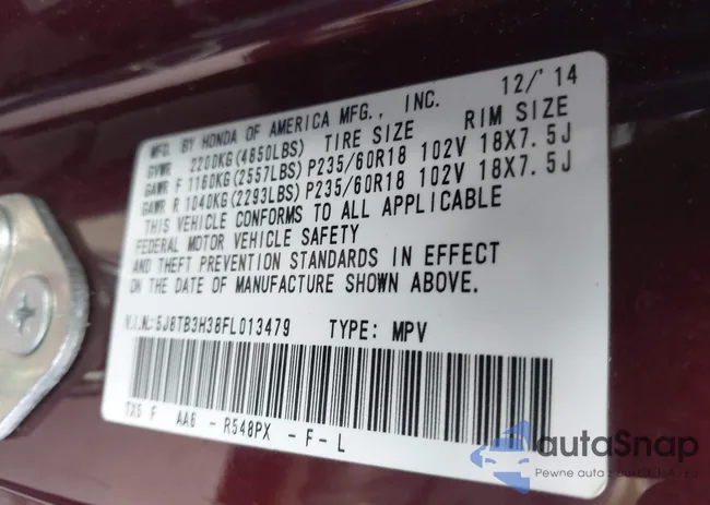 5J8TB3H38FL013479: 42922419