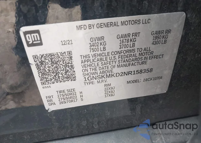 1GNSKMKD2NR158358: 42922467