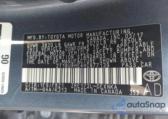 2T1BURHE4HC877139: 42922578