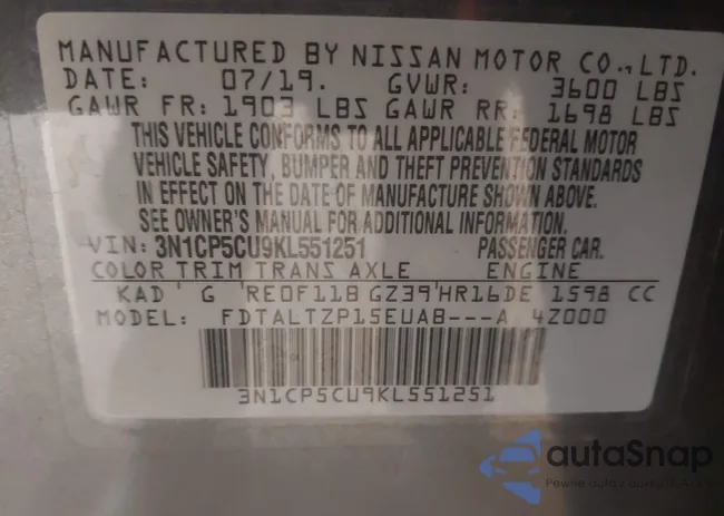 3N1CP5CU9KL551251: 42922622