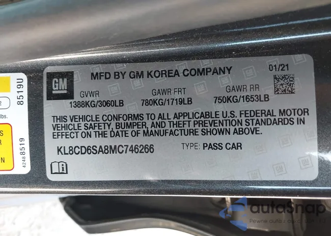 KL8CD6SA8MC746266: 42922644