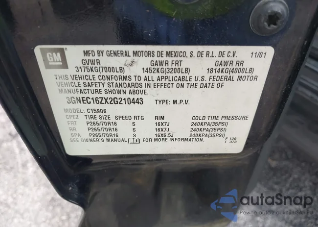 3GNEC16ZX2G210443: 42922661