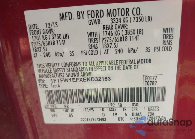 1FTFW1EFXEKD32163: 42922668