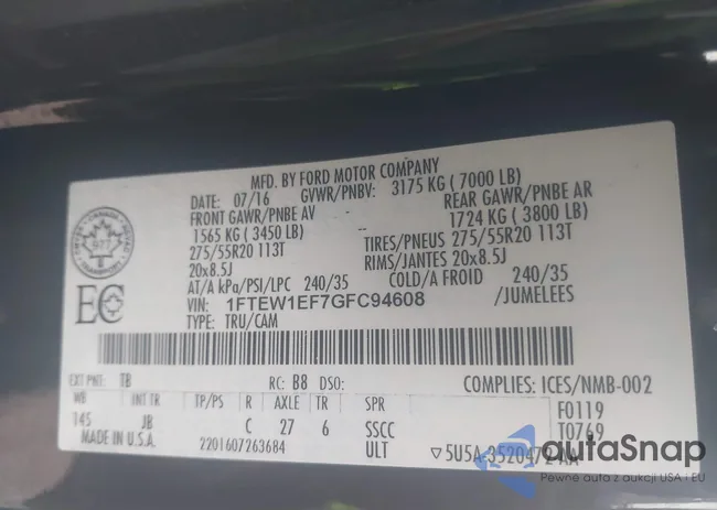 1FTEW1EF7GFC94608: 42922669