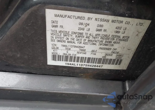 1N4AL11D75N426447: 42923702