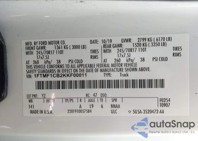 1FTMF1CB2KKF00011: 42923871