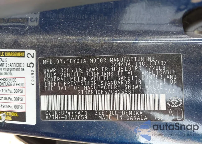 2T1BR30E57C825561: 42923914