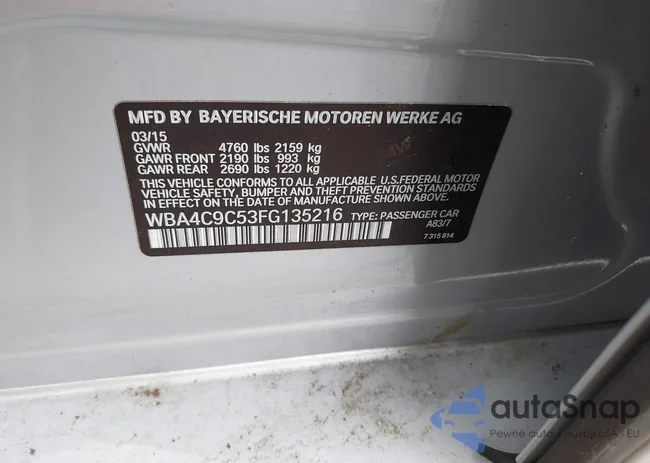 WBA4C9C53FG135216: 42923918