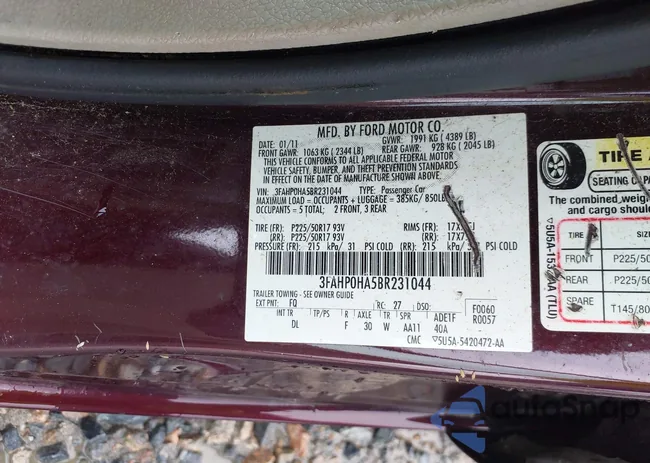 3FAHP0HA5BR231044: 42924093