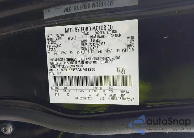 1FMEU6EE7AUA51258: 42924101