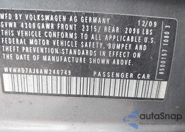 WVWHD7AJ6AW246749: 42924171