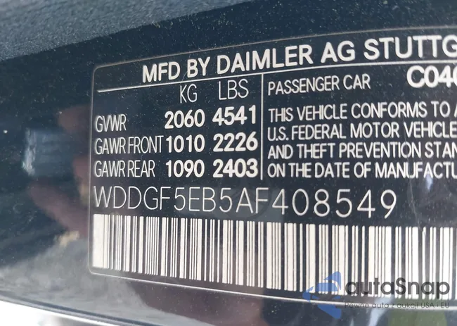 WDDGF5EB5AF408549: 42924250