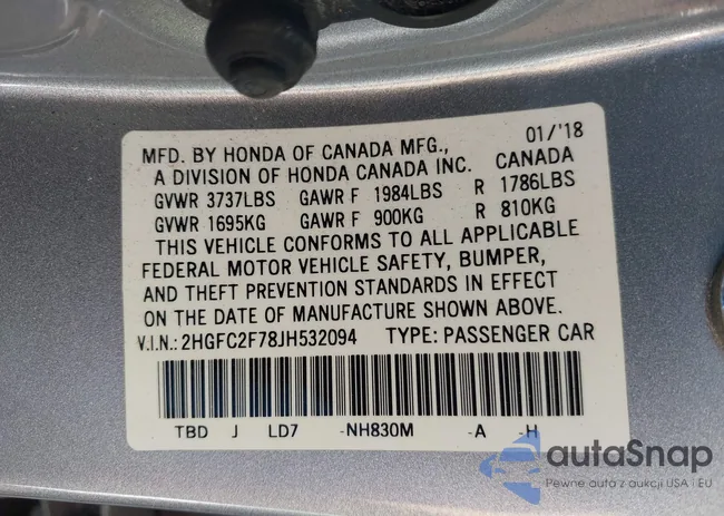 2HGFC2F78JH532094: 42923324