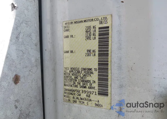 1N4AA6AP3GC399971: 42923572